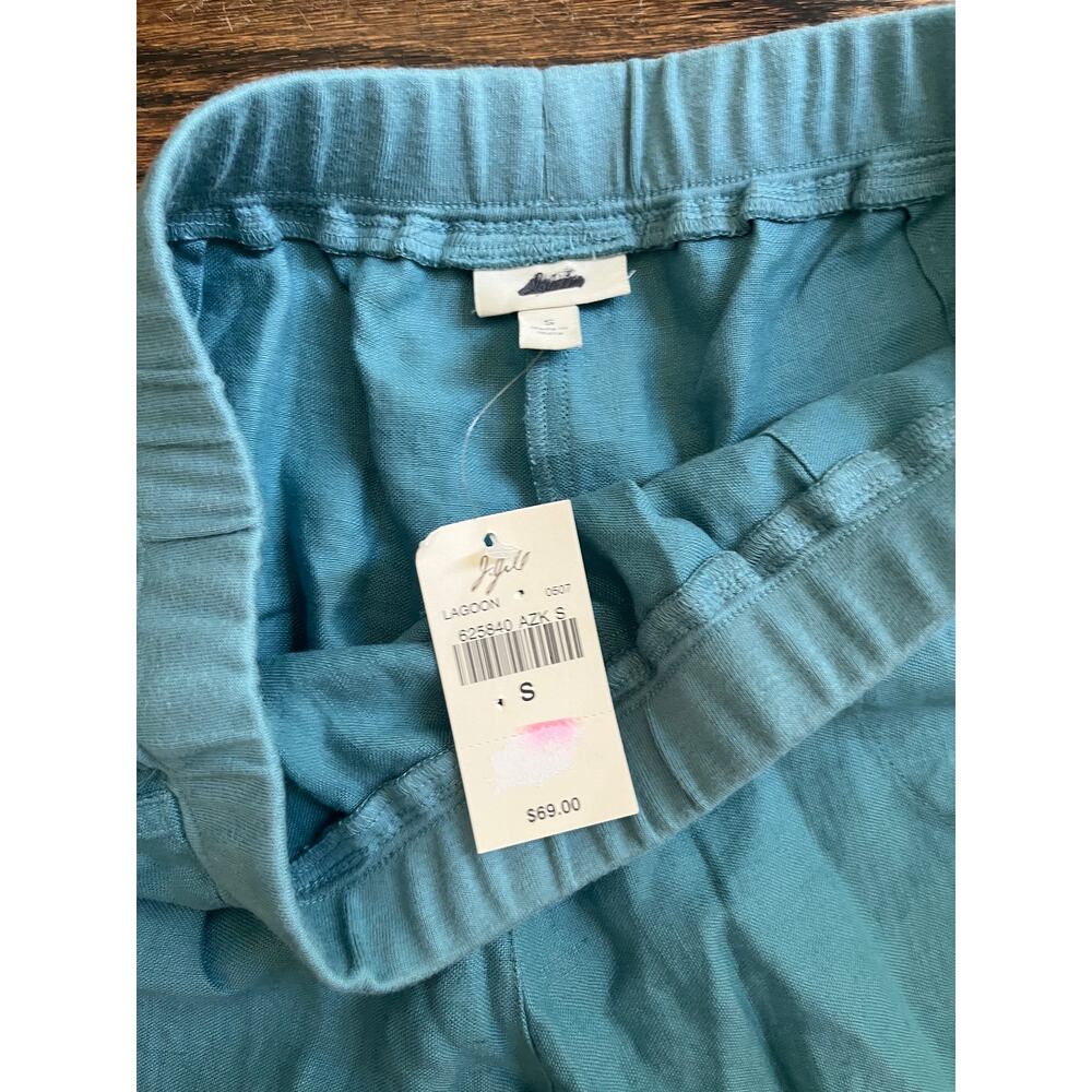J.Jill linen cropped pants with embroidery sz. S blue costal NWT - Picture 5 of 7